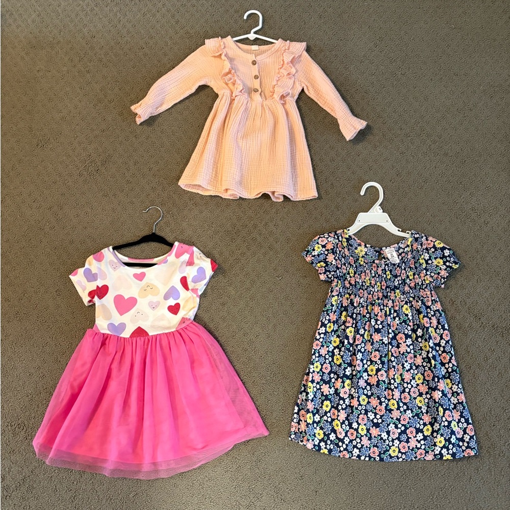 Set of Spring Dresses for Toddler Girls - Size 3T